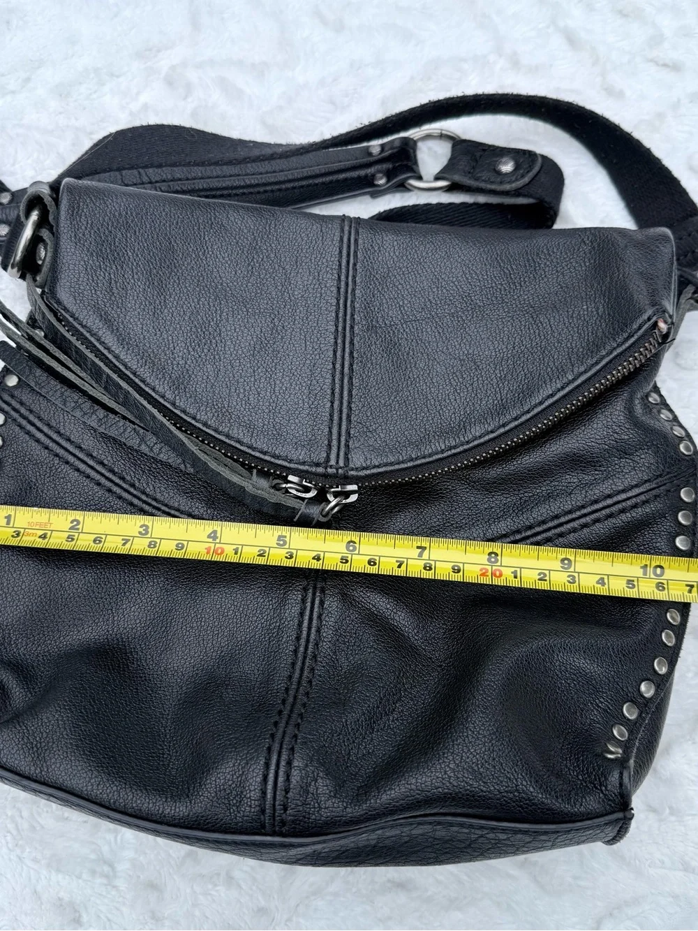 The SAK Black Leather Studded Crossbody Bag - Women